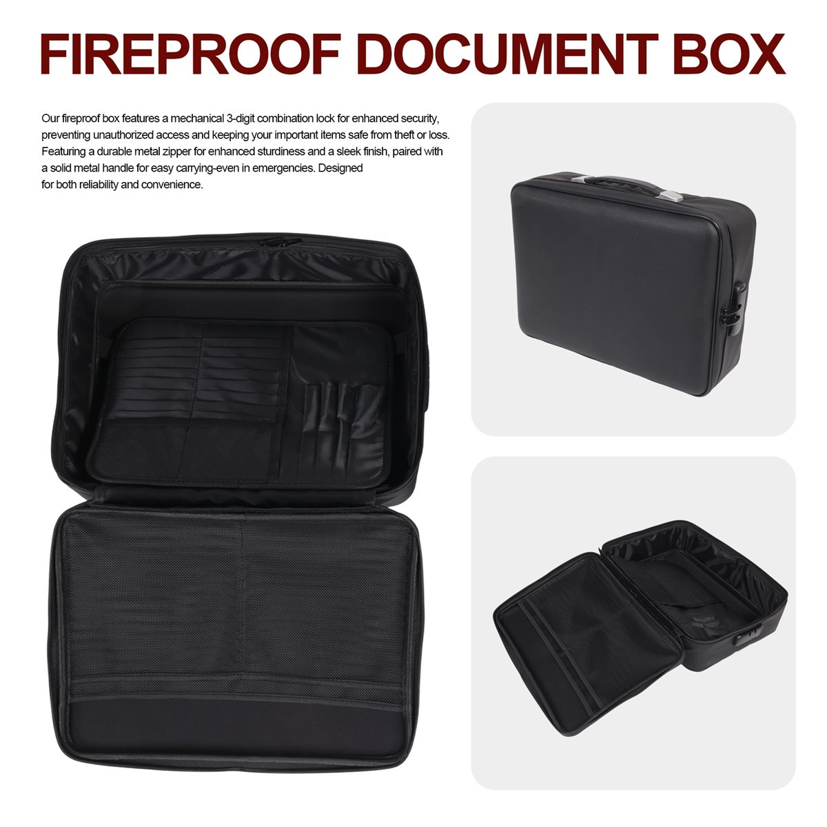 Fire Safe Document - Boîte à documents ignifuge 828328 -