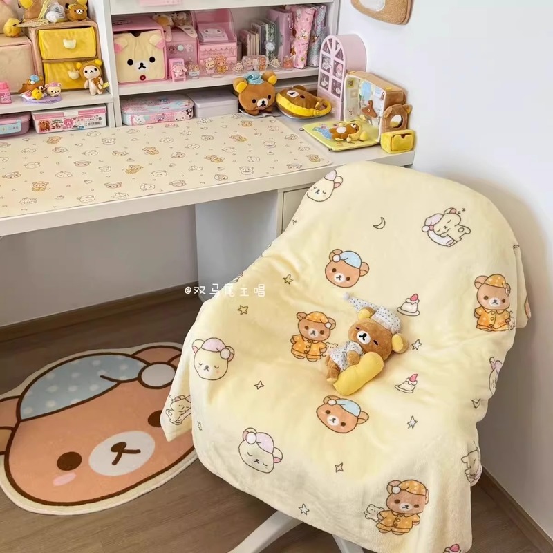 Fire Blanket Kitchen - Couverture en flanelle Rilakkuma motif Ours