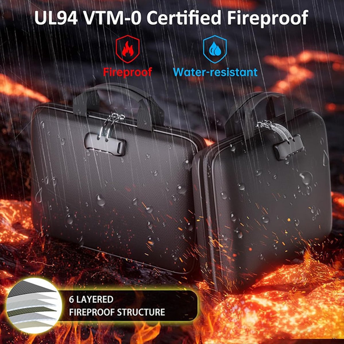 Fire Safe Document - Boîte de rangement de documents ignifuge