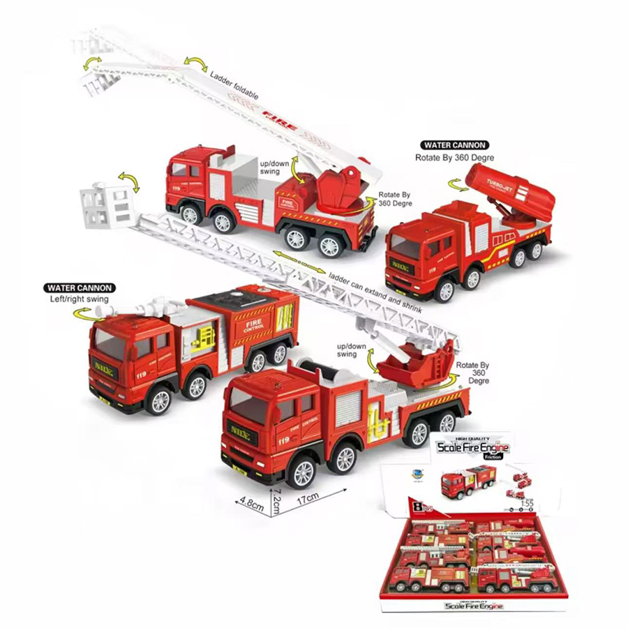 Fire Escape Ladder - Camion de pompiers en alliage 1:32,