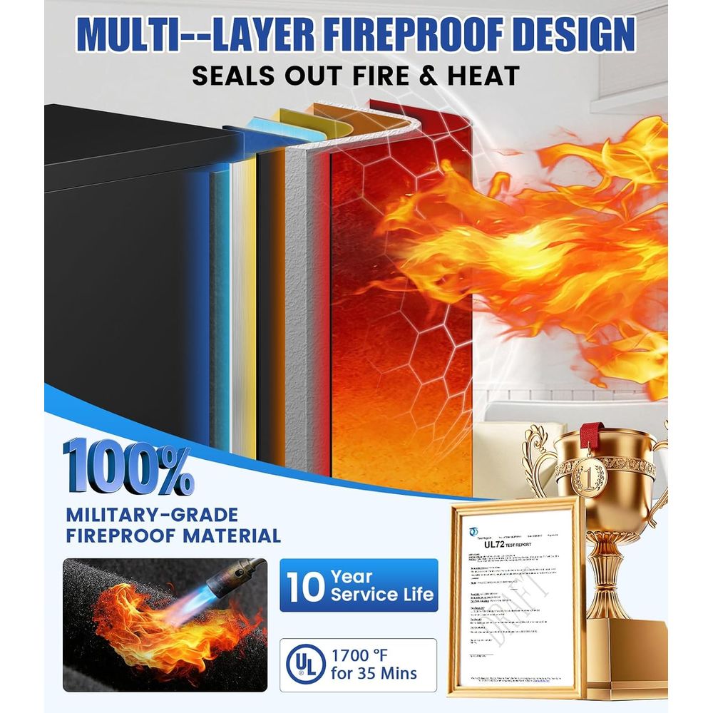 Grand coffre-fort biométrique  - Fire Safe Document avis et prix