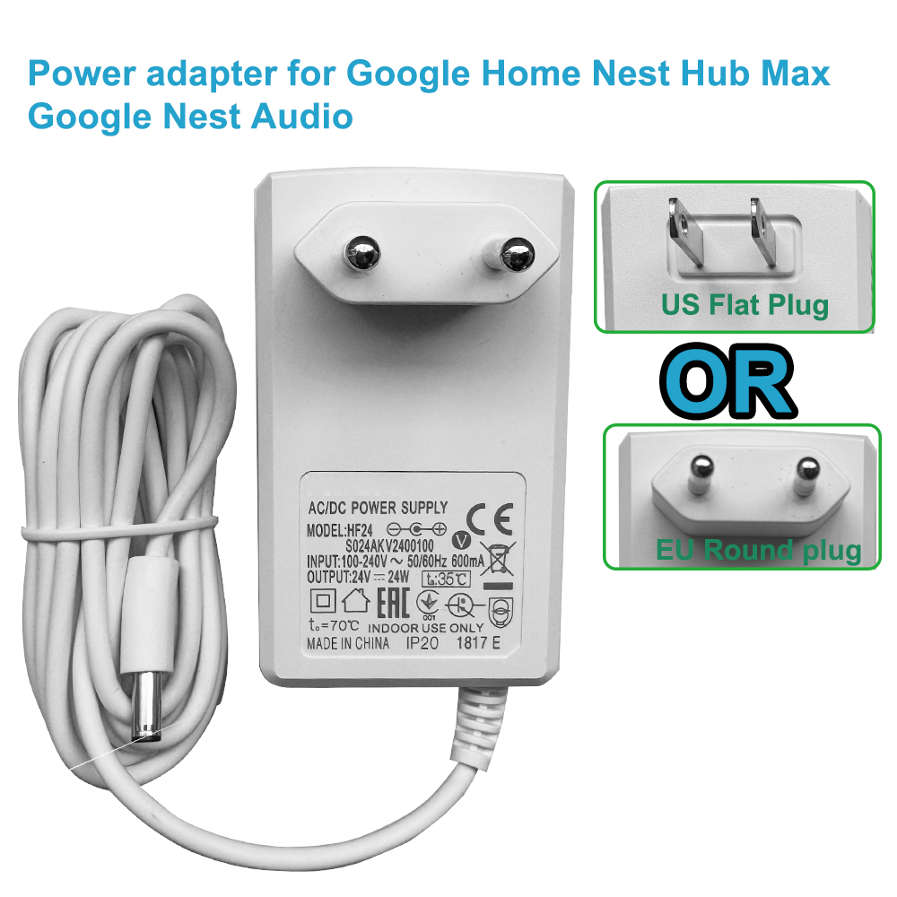Adaptateur d'alimentation 24V  - Google Speaker Nest Audio avis et prix
