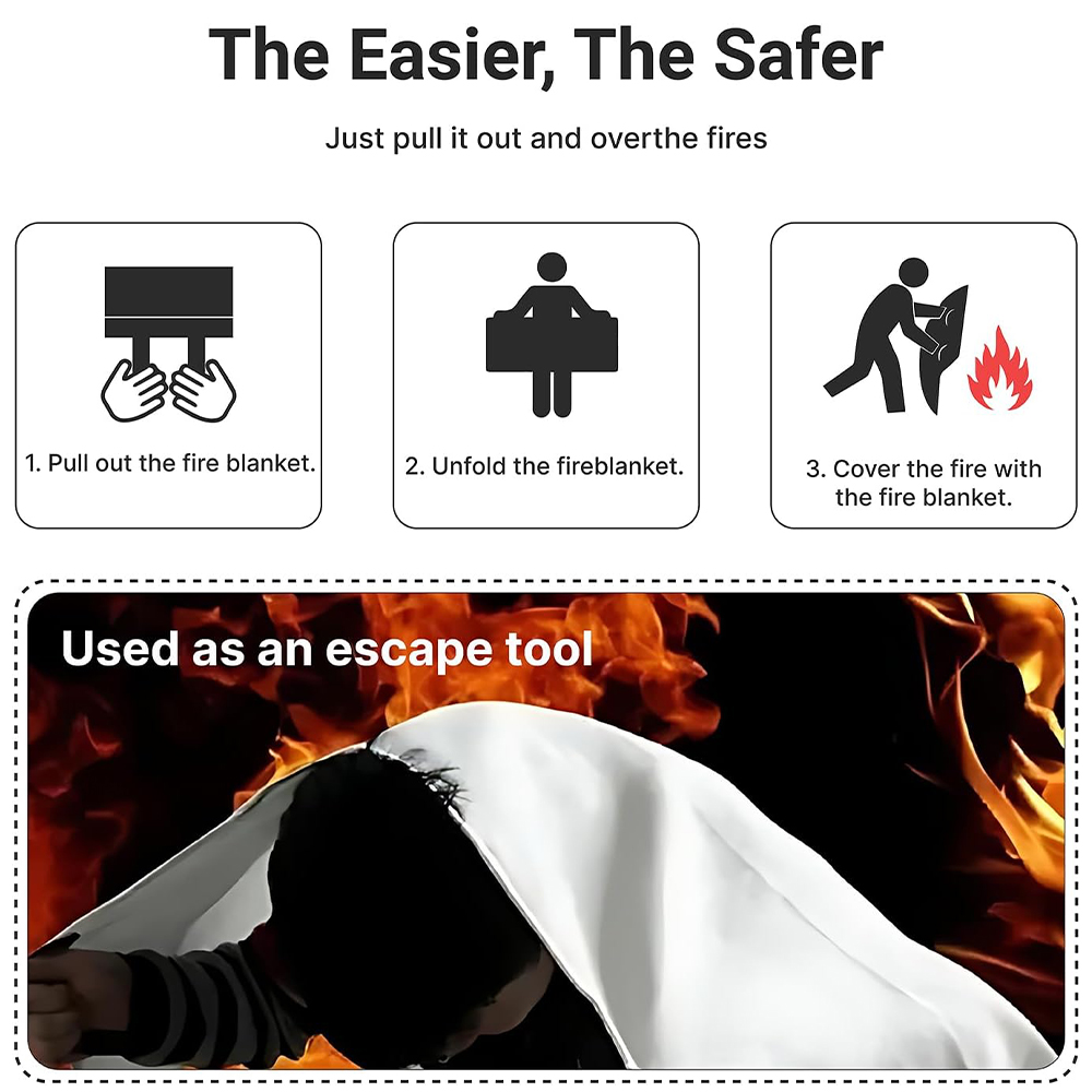Couverture anti-feu 2 paquets  - Fire Blanket Kitchen avis et prix
