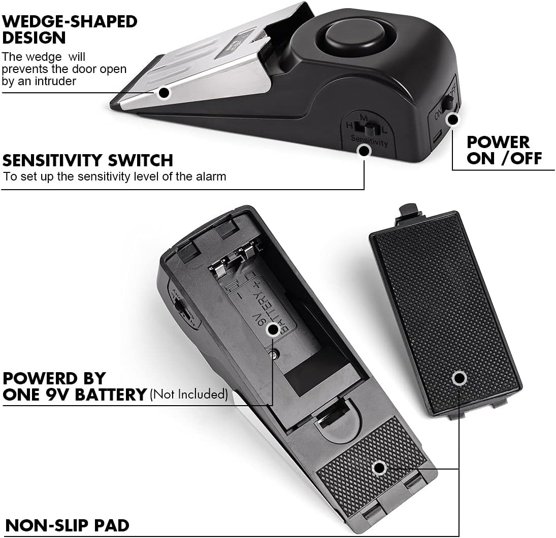 1/2 pièces Portable voyage 120 - Door Stop Alarm avis et prix
